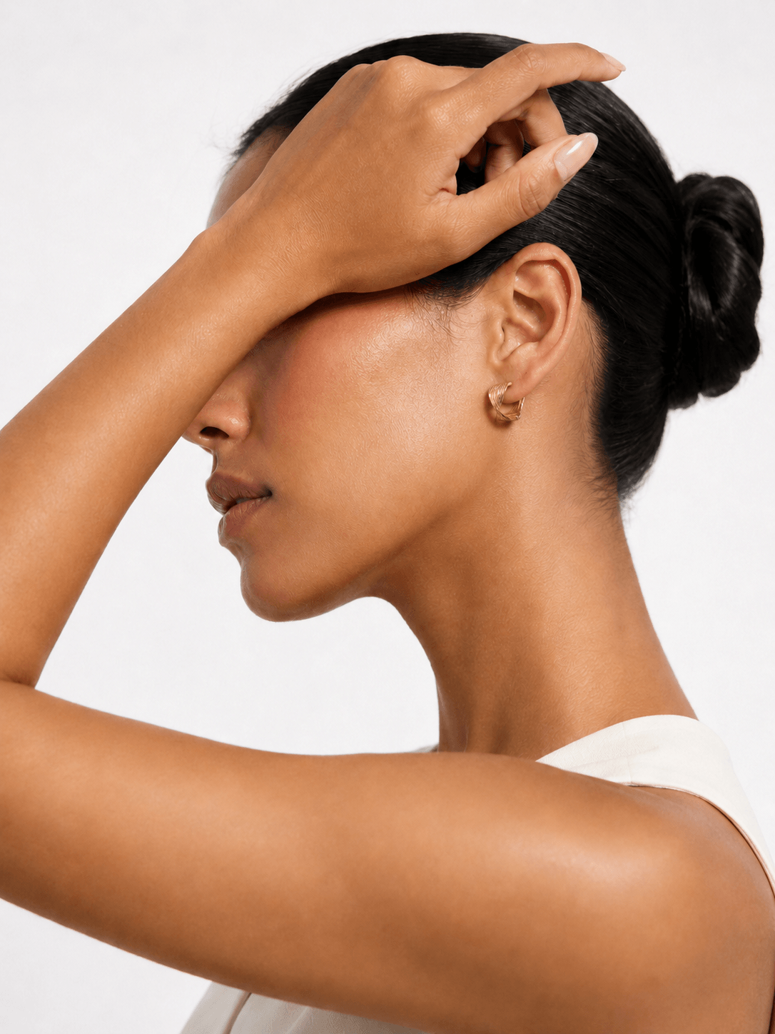 Twist Texture Huggie Earrings