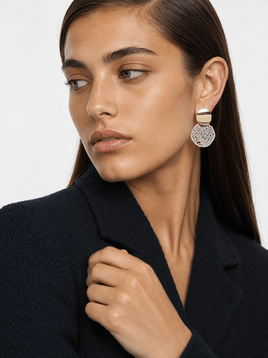 Silver Veil Earrings