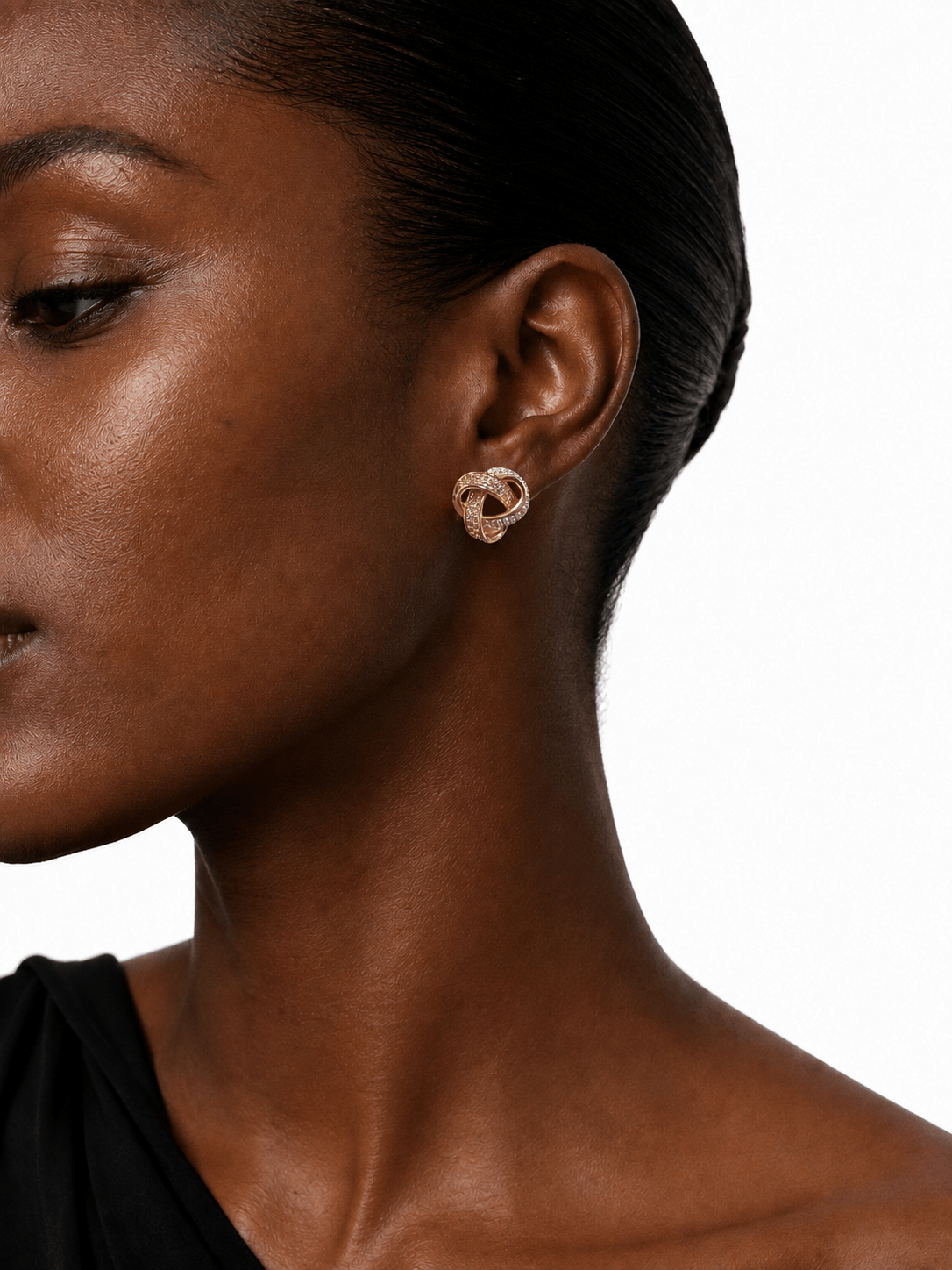 Knot Pearl Stud Earrings