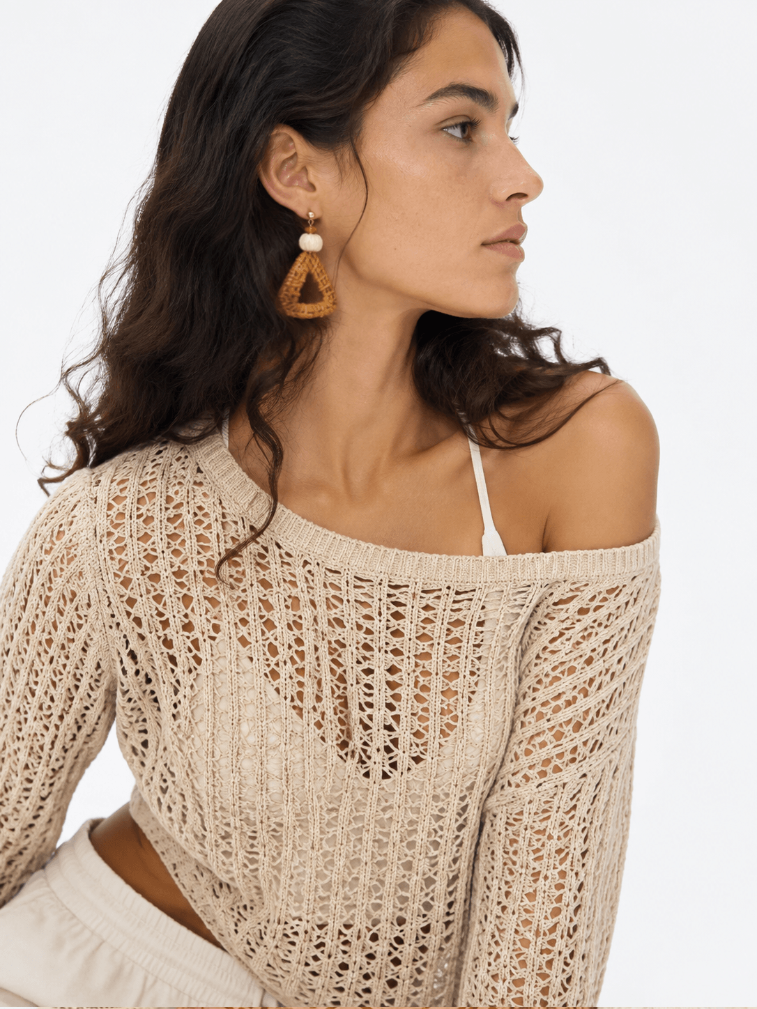 Tropical Poolside Triangle Earrings