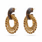 Acrylic Rattan Ring Earrings