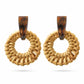 Acrylic Rattan Ring Earrings