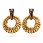 Acrylic Rattan Ring Earrings