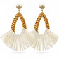 Rattan Raffia Fan Earrings