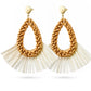 Rattan Raffia Fan Earrings