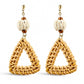 Tropical Poolside Triangle Earrings
