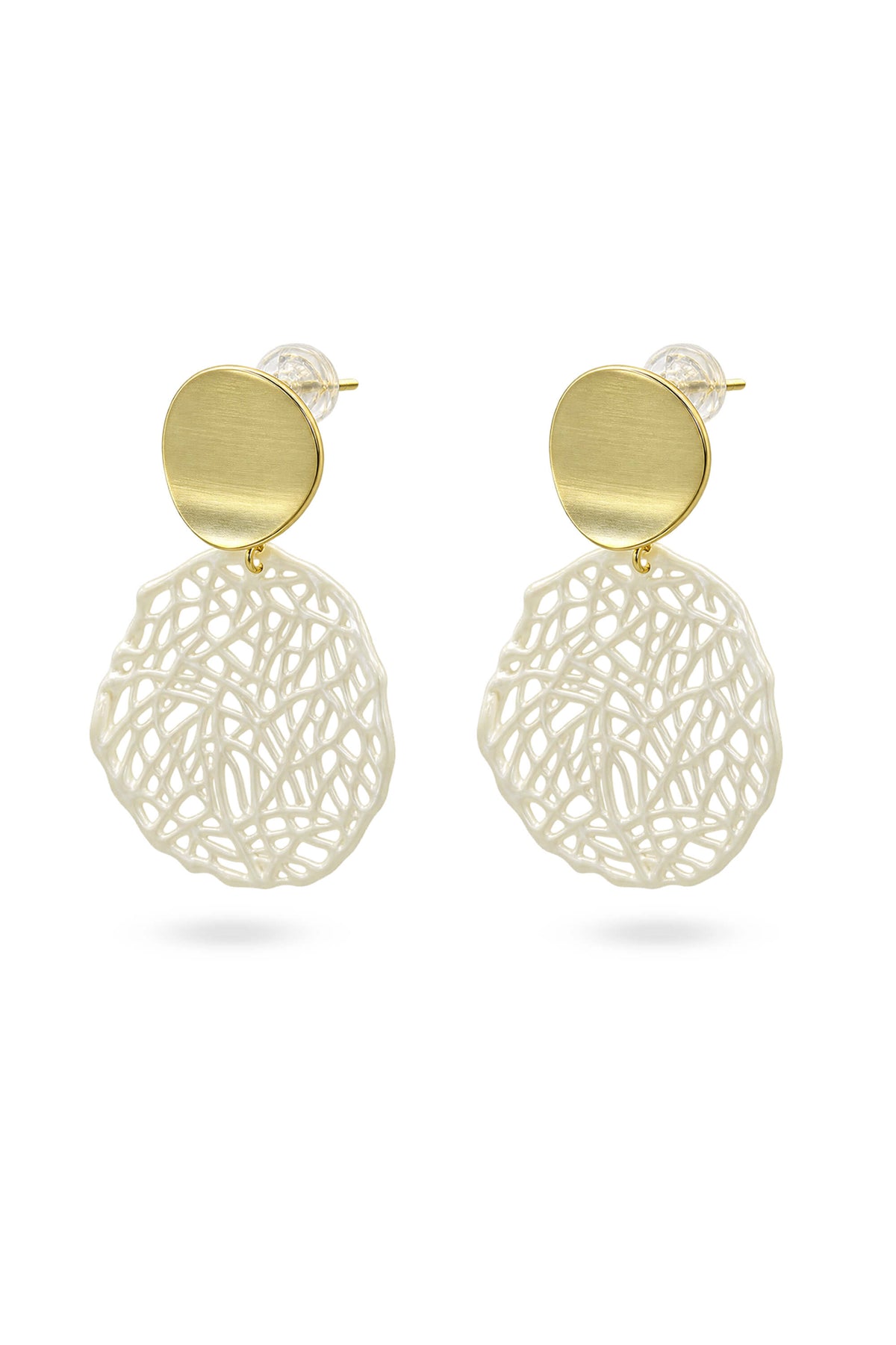 Aretes Velo Plateado