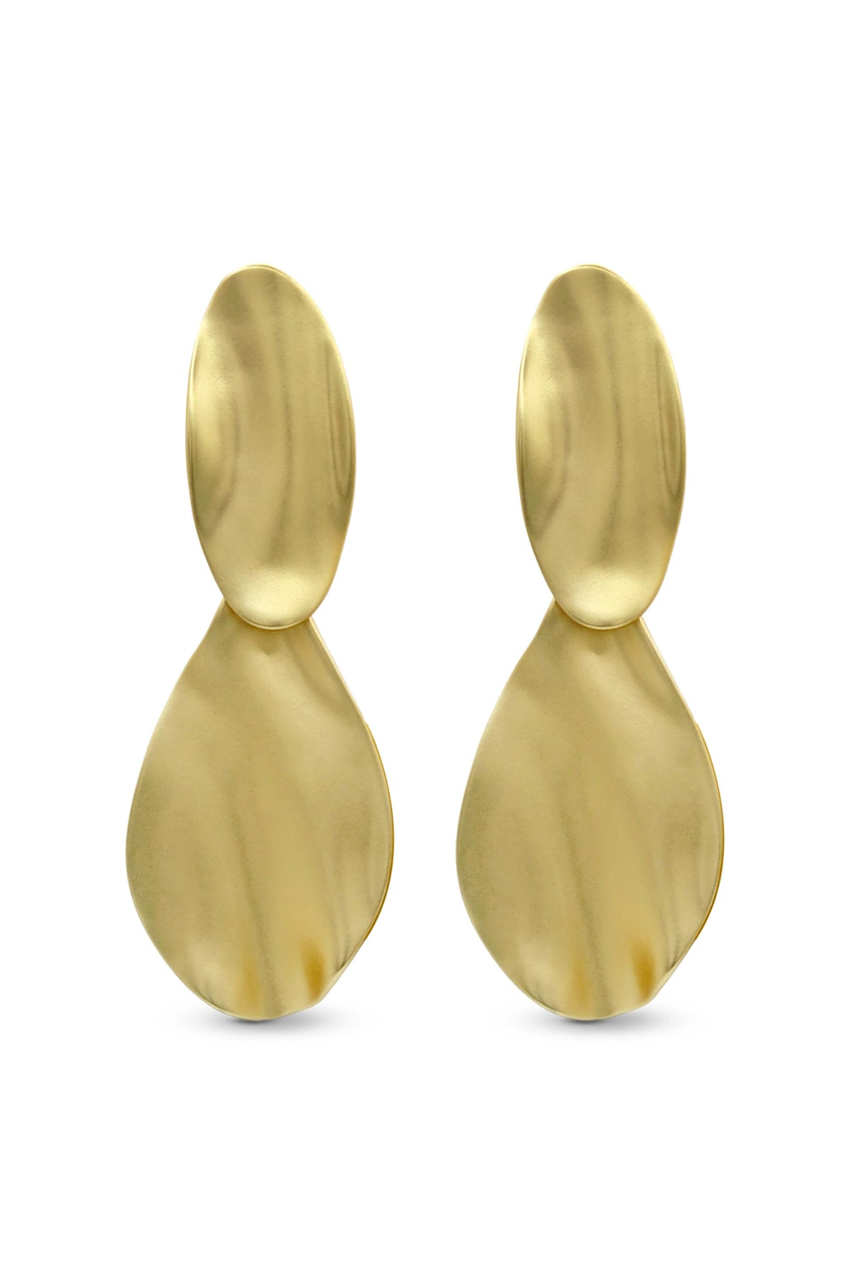 Wave Petal Drop Earrings