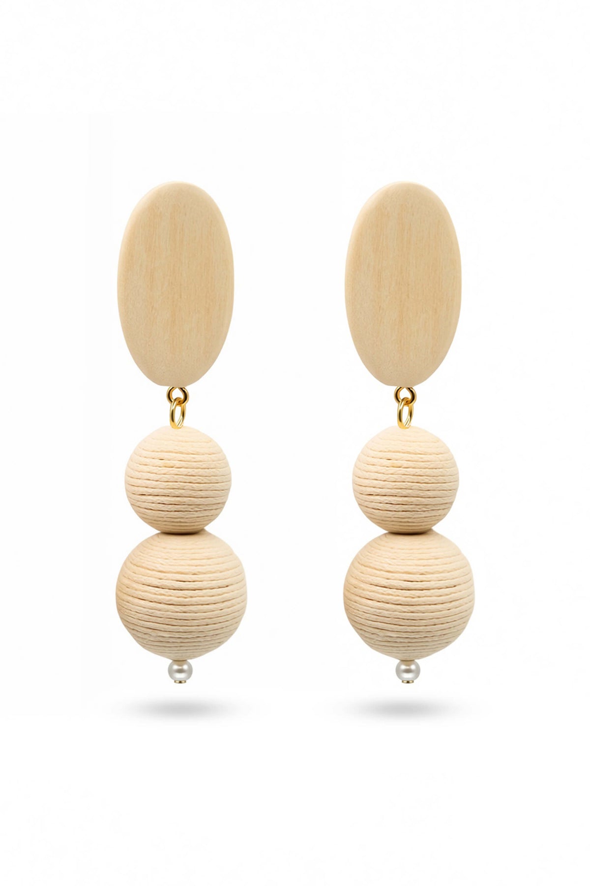Graduated Oval Disc Dangle Earrings
