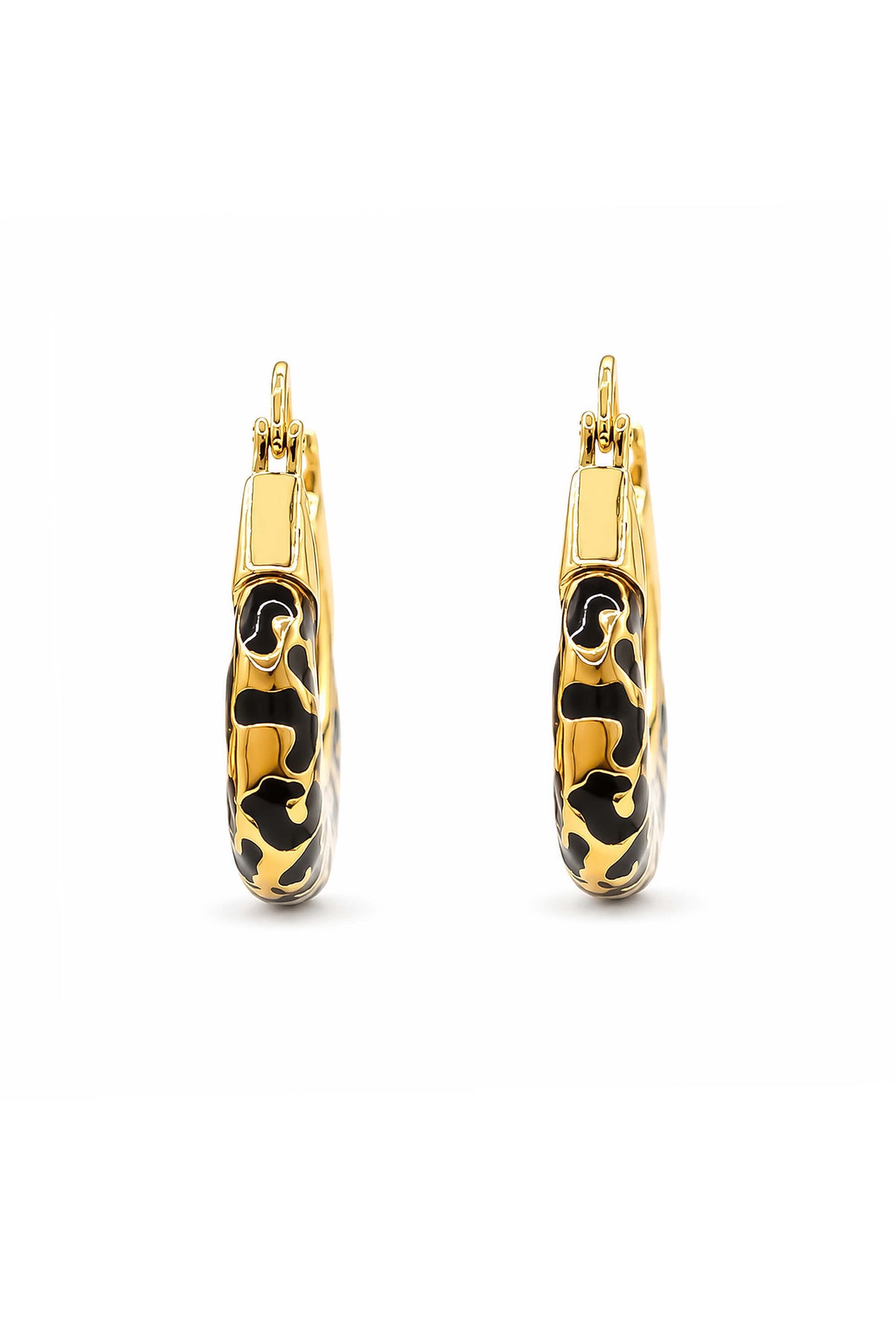 Leopard Print C-Hoop Earrings