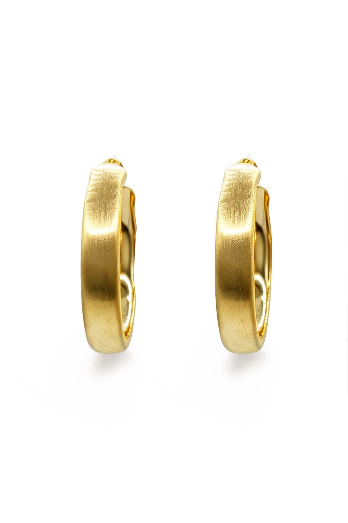 Matte Chunky Hoop Earrings