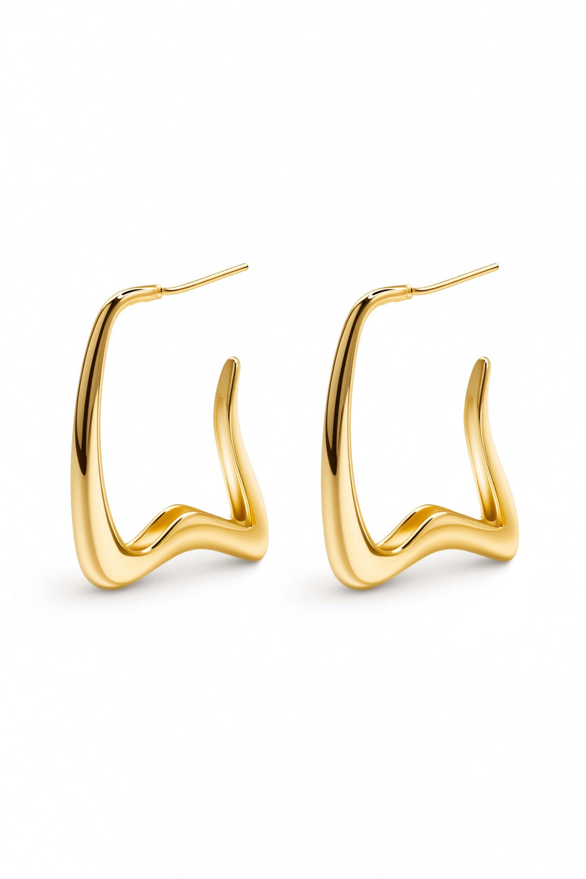 Wave Curve Hoop Earrings