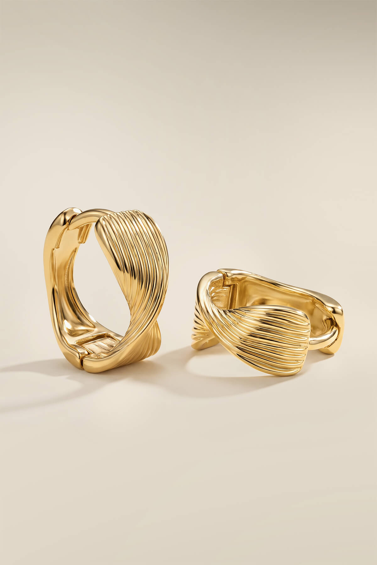 Twist Texture Huggie Earrings