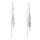 Swinging Long Leaf Dangle Hook Earrings