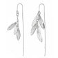 Swinging Long Leaf Dangle Hook Earrings