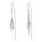 Swinging Long Leaf Dangle Hook Earrings