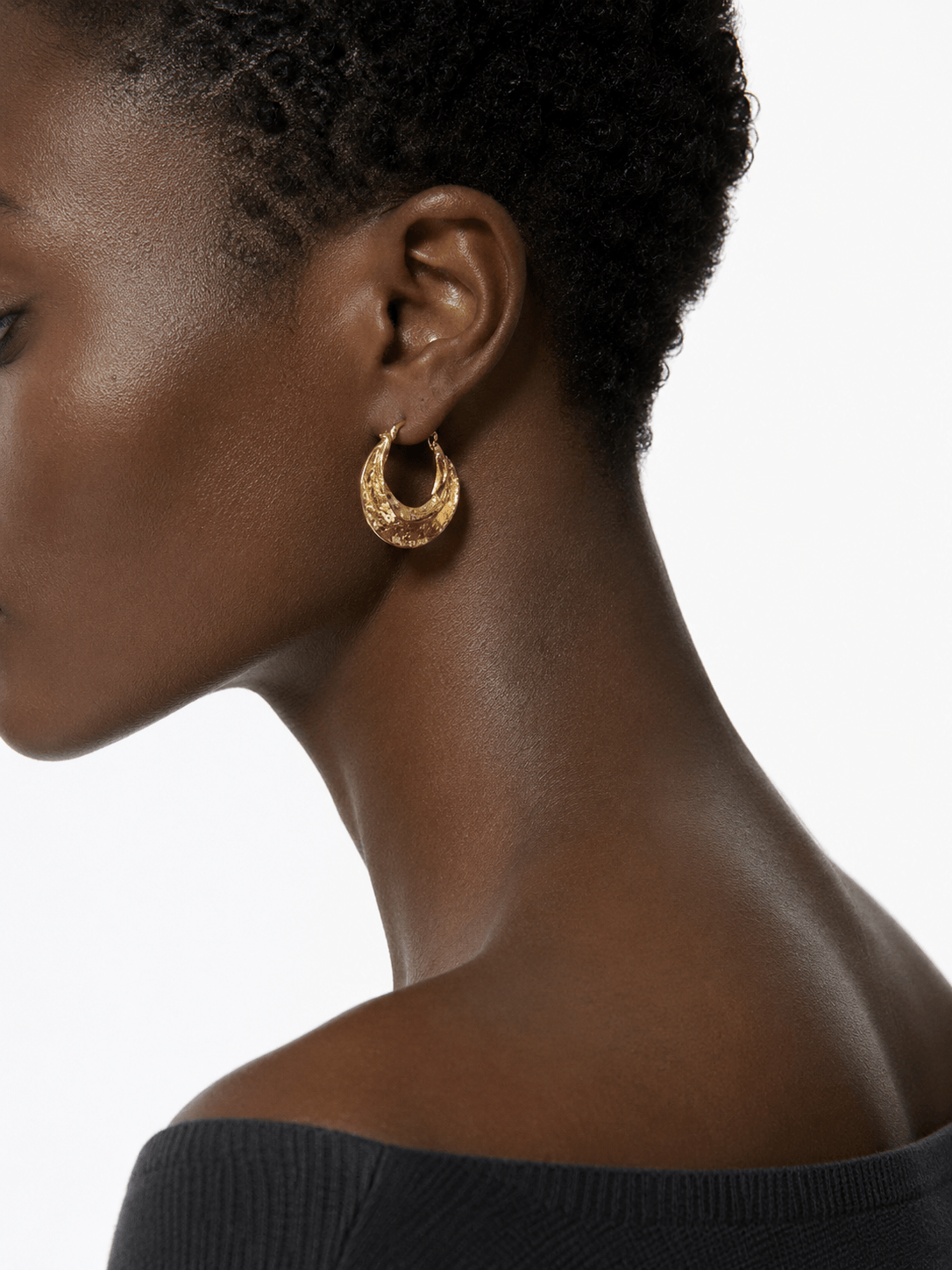 Molten Moon Hoop Earrings