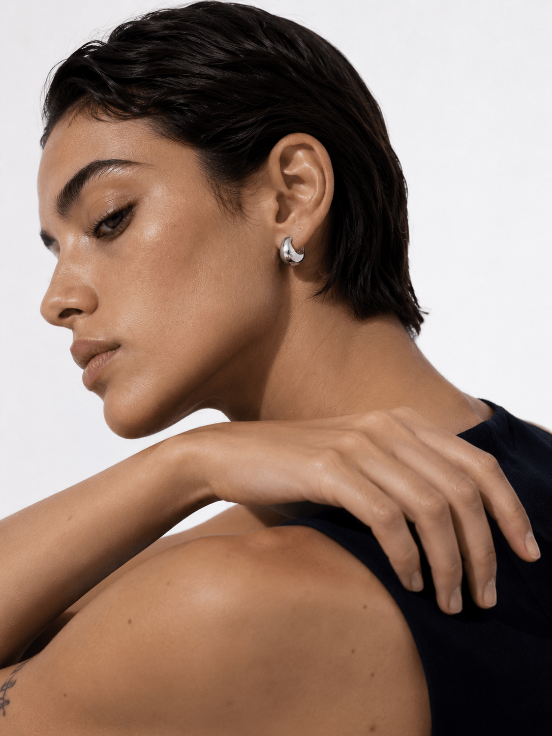 Sac Hobo Earrings - silver