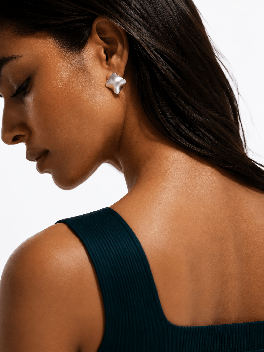 Folded Light Earrings - silver