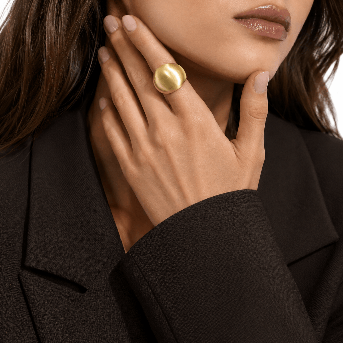 Gold Hairband Satin Ring
