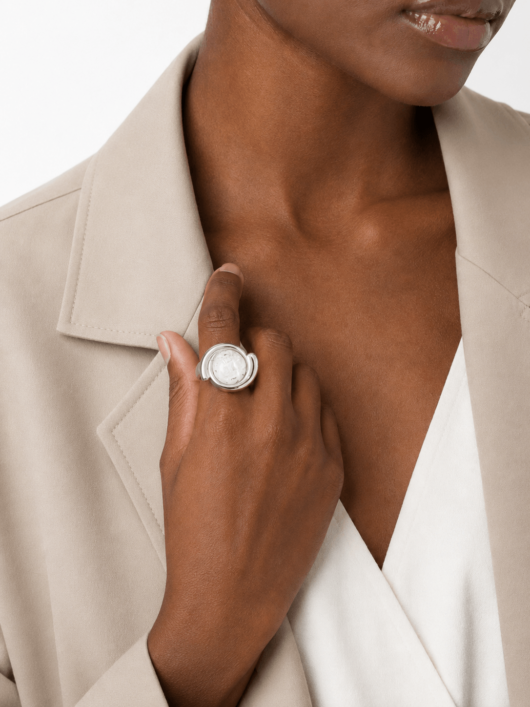 Spring in Gold Ring - silver