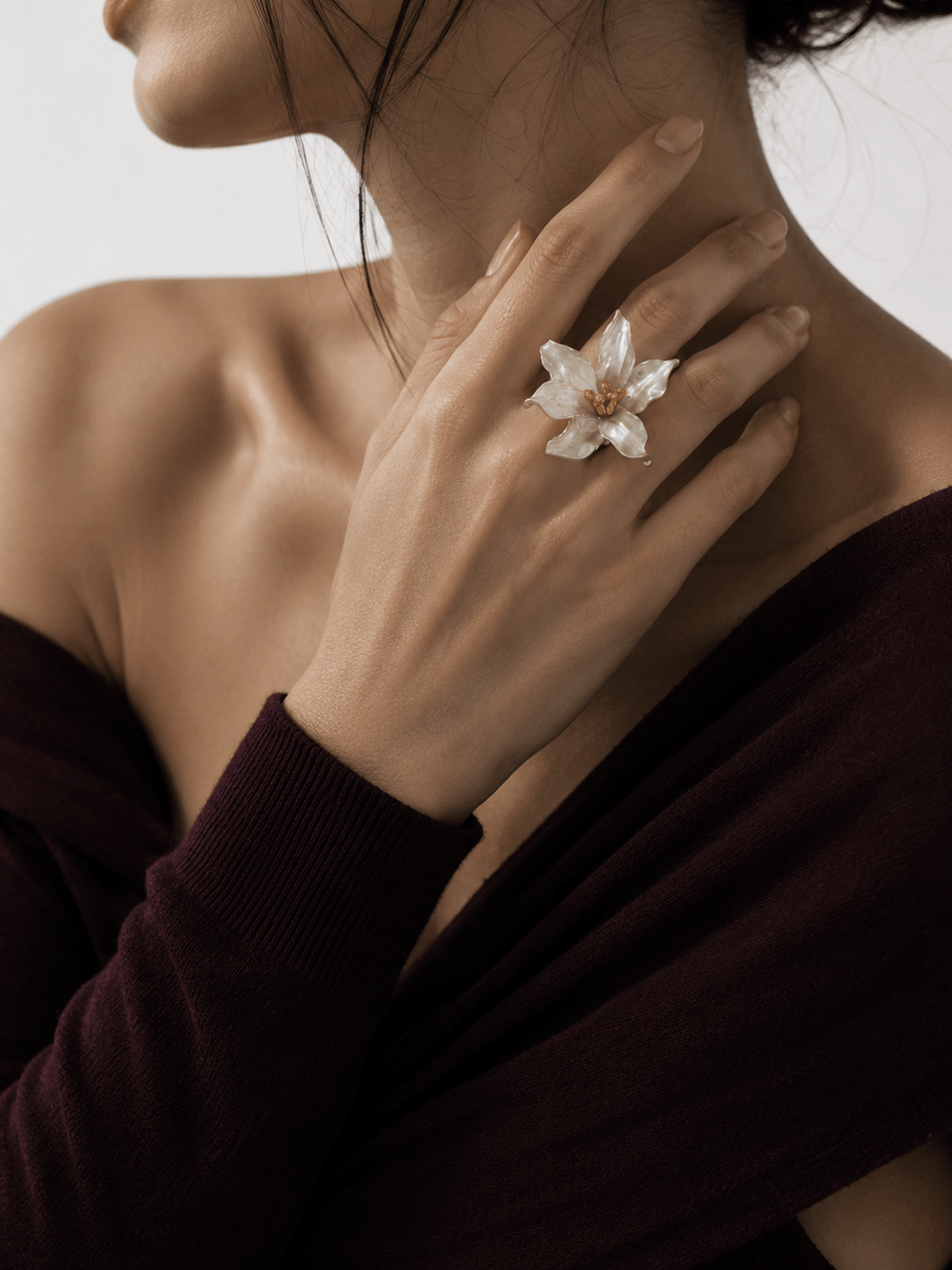 Flower Open Adjustable Ring