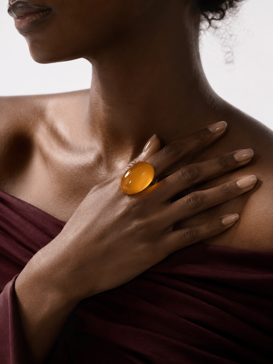 Amber Ash Ring