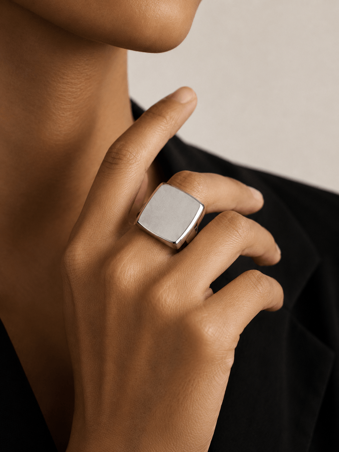 Concave Polished Square Ring