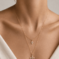 Layered Crystal Cross Necklace