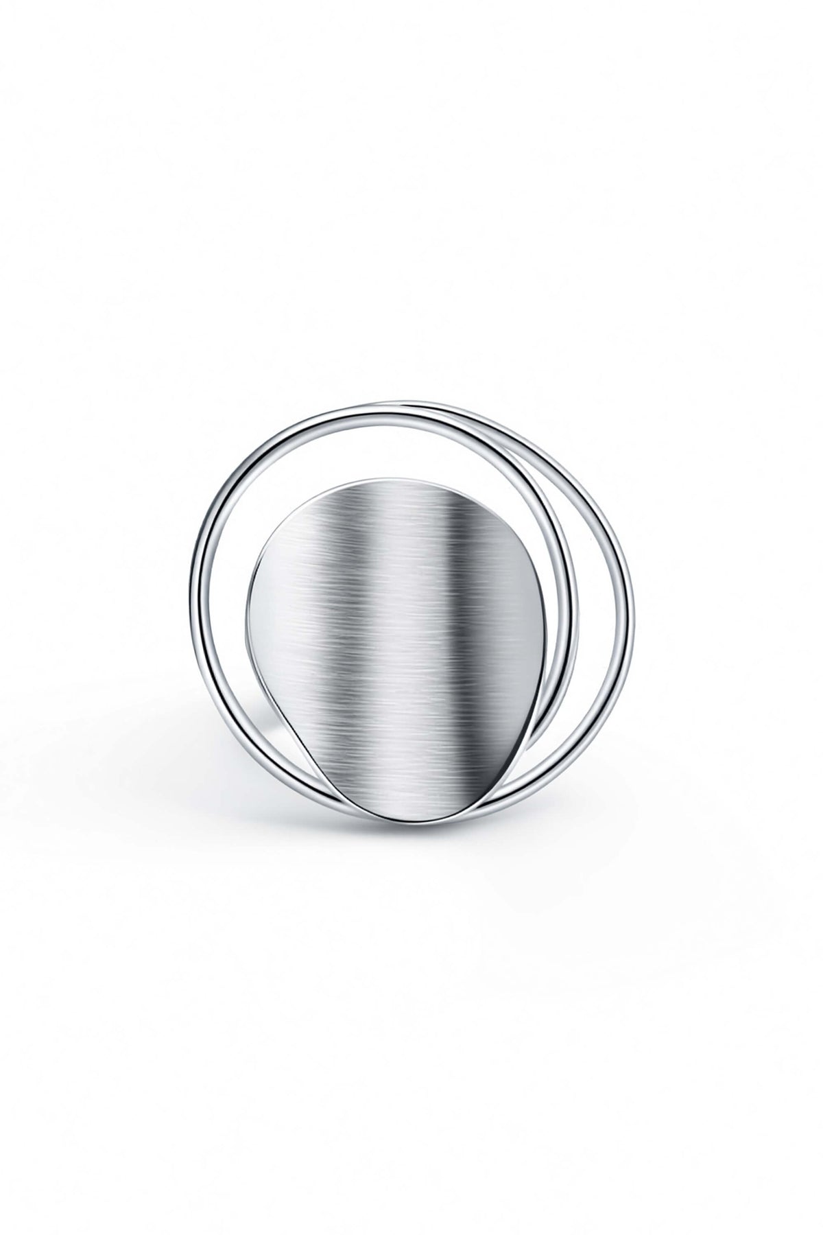Dual Hoop Disc Open Ring